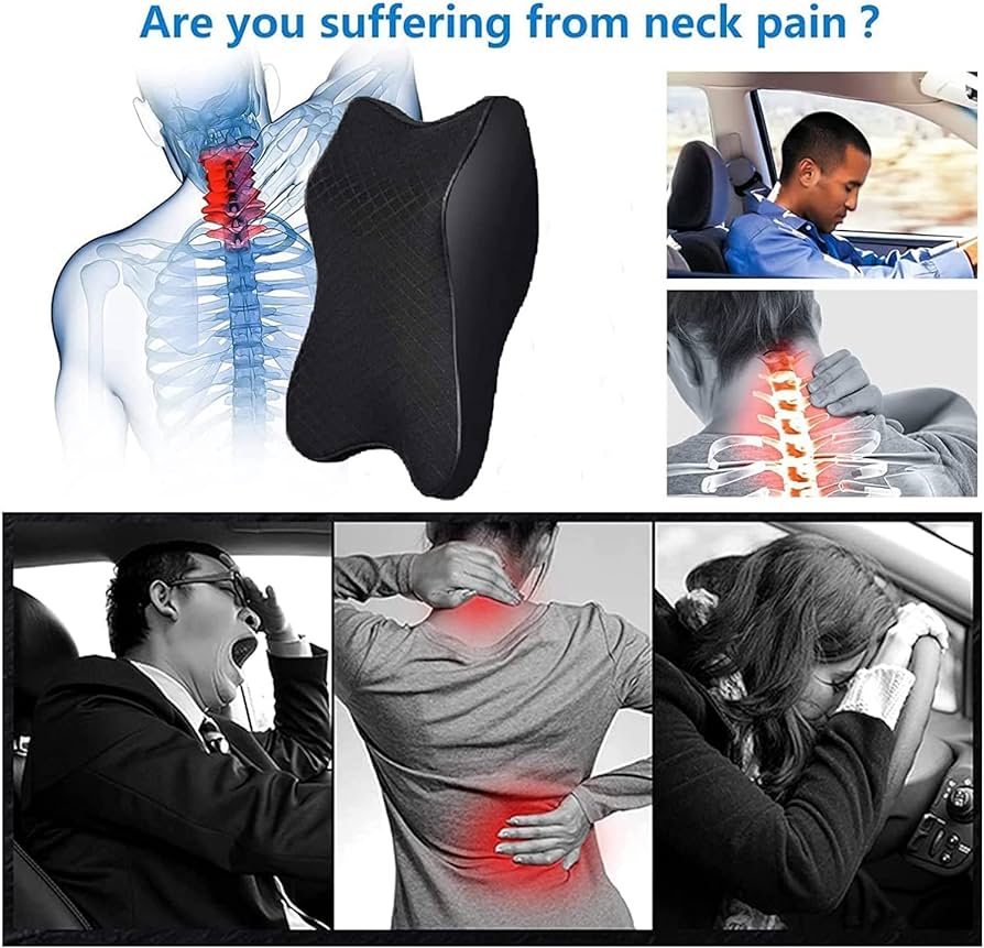 Car Seat Headrest Cushion Memory Foam Pillow Neck Support Pad Universal Headrest Neck Pillow - Pillow Car Cushion