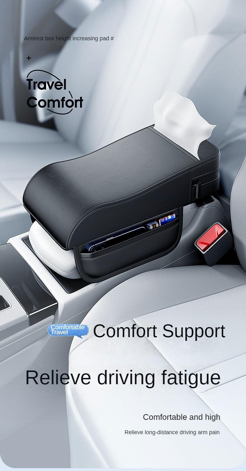High Leather Car Arm rest Mats Memory Foam Filler Car Center Console Arm Rest Car Seat Covers Car-Styling