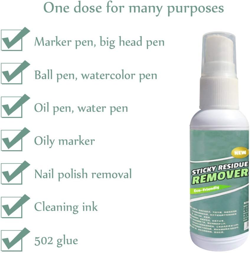 Sticky Stuff Remover Gel Spray, Portable Surface Safe Adhesive Remover, Ideal for Sticky Stains such as Bubblegum, Adhesive, Tape, Label Residue (30ML)