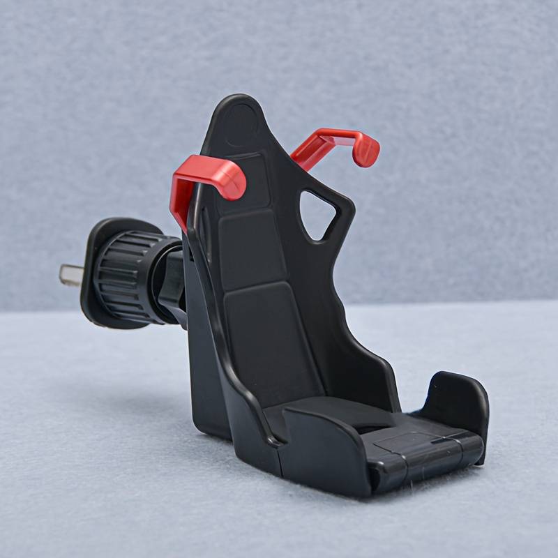 Racing Seat Design Car Mobile Phone | Fast and Furious Mobile Holder with 360° Rotateable AC Grill Grip Which can help Holder to move up and down so that AC winds will be free (Random colors)