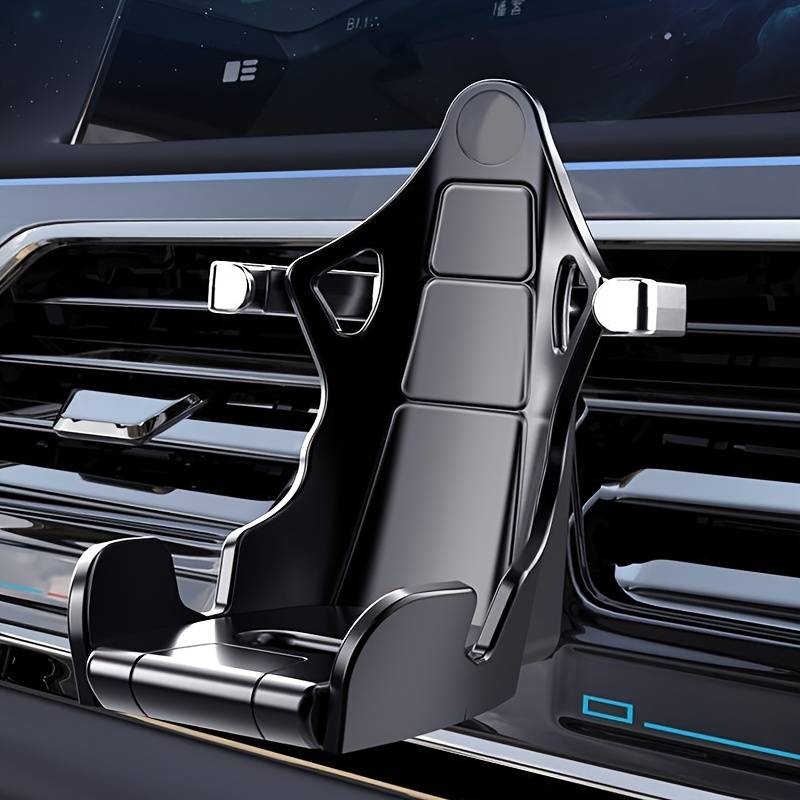 Racing Seat Design Car Mobile Phone | Fast and Furious Mobile Holder with 360° Rotateable AC Grill Grip Which can help Holder to move up and down so that AC winds will be free (Random colors)