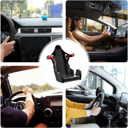 Racing Seat Design Car Mobile Phone | Fast and Furious Mobile Holder with 360° Rotateable AC Grill Grip Which can help Holder to move up and down so that AC winds will be free (Random colors)