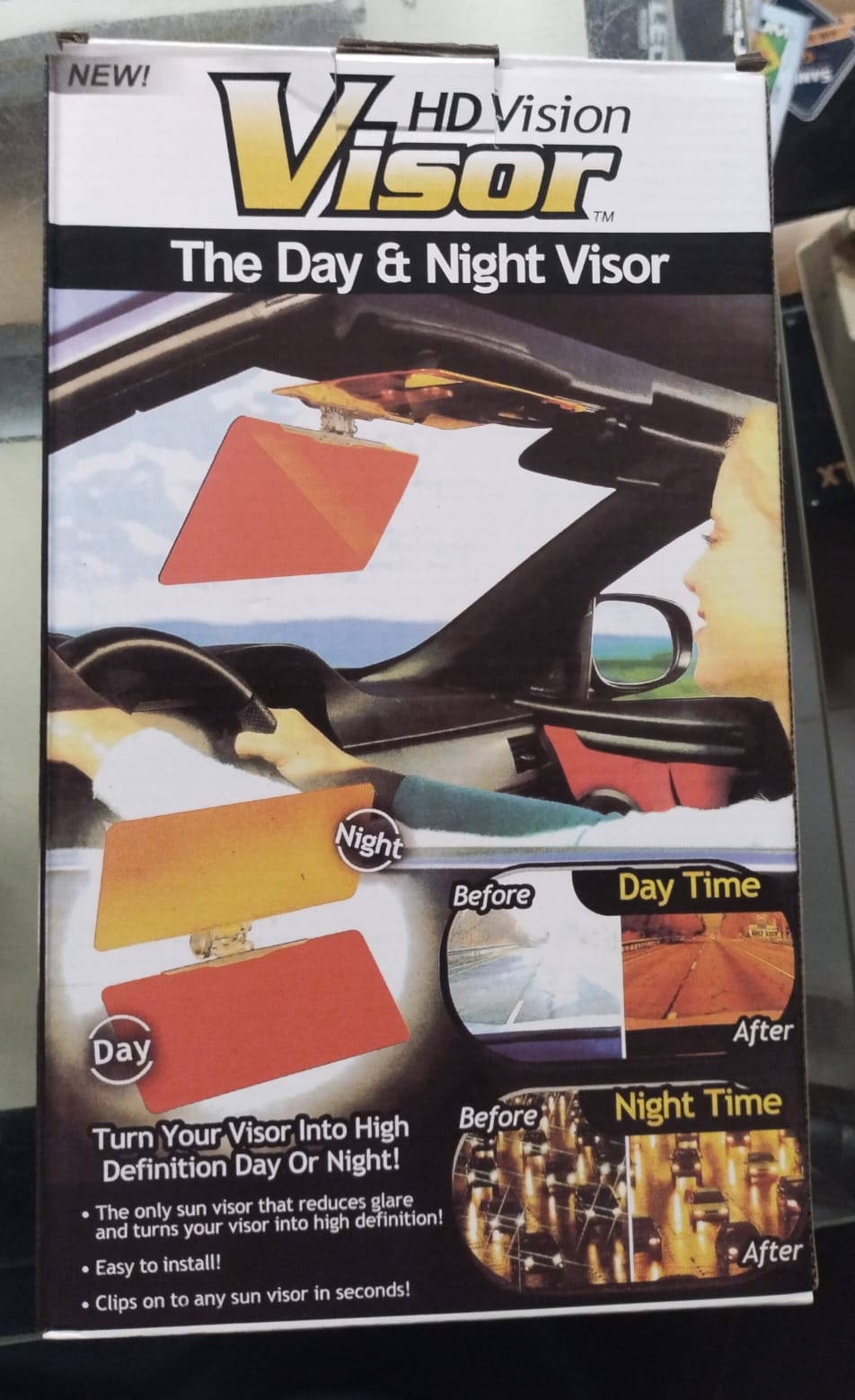 HD Sun Visor for FOGGY weather - The Day & Night Visor for Your Car