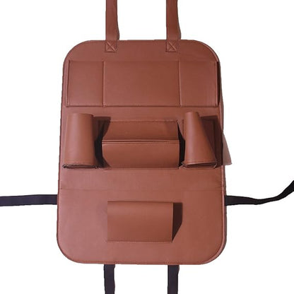 Multifunction Car seat Organizer Car Storage Organizer Car Seat Side Organizer Car Accessories - Brown Leather