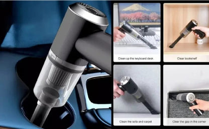 3 In 1 Portable Vacuum Cleaner- Durable Wireless Vacuum -duster Blower Air Pump- High Power Strong Suction Vacuum Cleaner For Home, Laptop, Vehicle Interior Cleaner