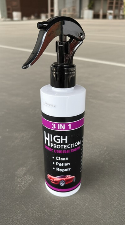 3 In 1 High Protection Quick Car Coating Spray, Ceramic Car Coating Spray Crystal Coating For Car - Quantity 100ml