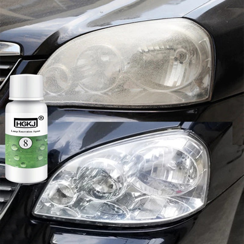 HGKJ-5 50ml Car Headlight Restoration Agent Powerful Cleaner For Clear Shine And UV Protection | Restores Cloudy Yellowed Headlights To Like-New Condition