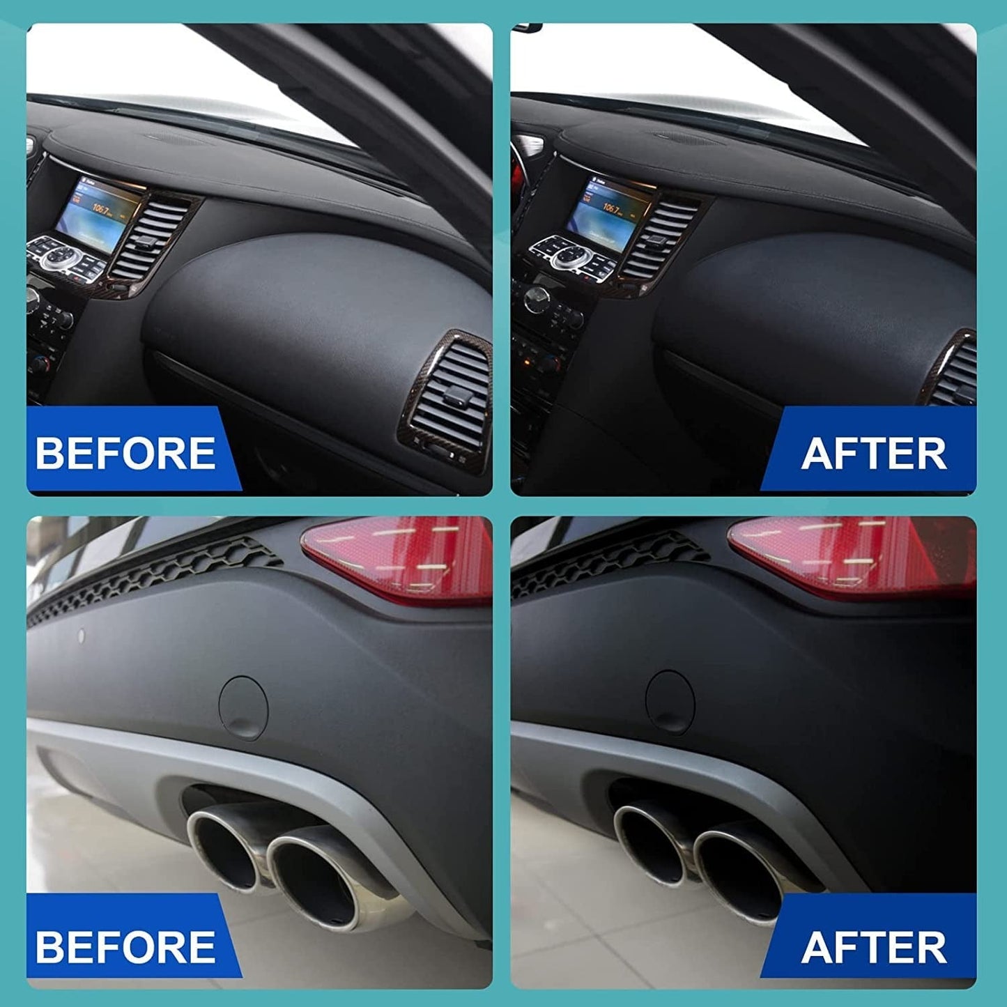 Ouhue Plastic Refreshing Nano Coating – Advanced Car Interior And Exterior Plastic Restorer For A Like-New Shine And Long-Lasting Protection