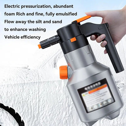 2L Electric Foam Sprayer Handheld Pump | Motorized Snow Foam Cannon for Car Wash, Gardening & Home Cleaning