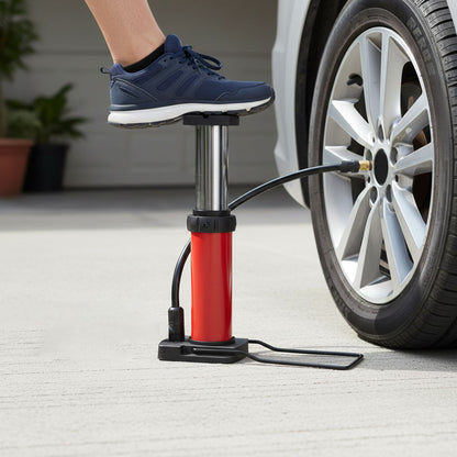 High Pressure Foot Air Pump Heavy Duty Foot Pump for Bike, Ball, Scooter, Car, Inflatable Toys, Mini Pump - Random Color